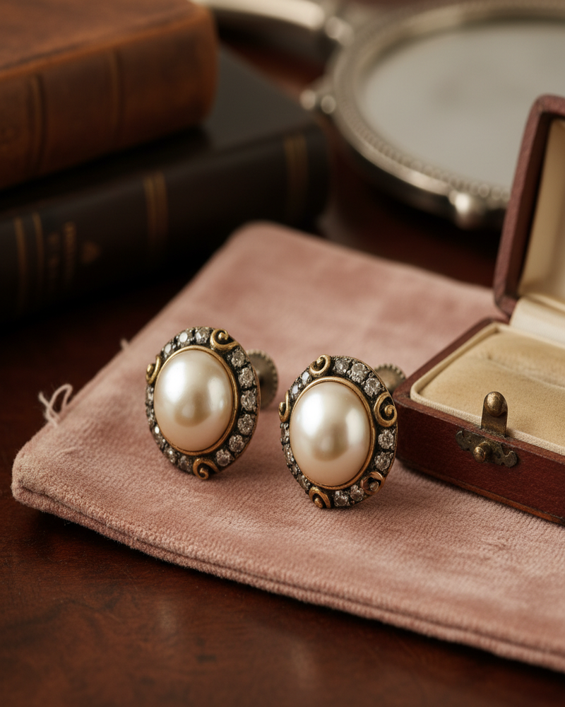 Vintage Pearl Studs